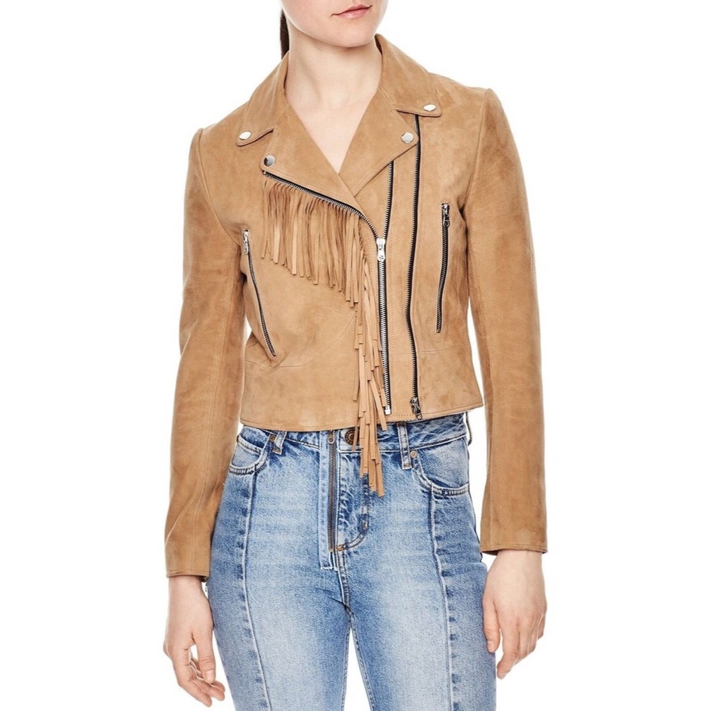 Sandro Goat Leather Jacket
